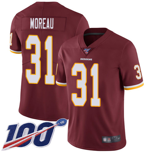 Washington Redskins Limited Burgundy Red Men Fabian Moreau Home Jersey NFL Football 31 100th